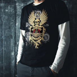 принт футболки для байкеров