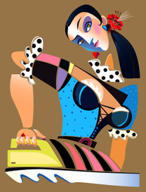 Гладильщица