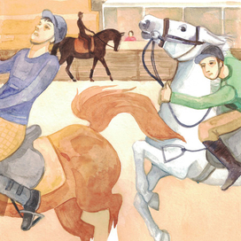 "Самый красивый конь" Б.Алмазова. Иллюстрация к 9 главе