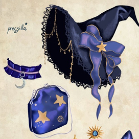 Магический набор предметов ведьмы