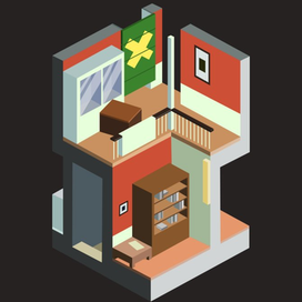 Интерьер в изометрии