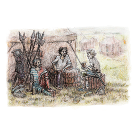 Иллюстрация к детской книге "Кеес, адмирал тюльпанов"