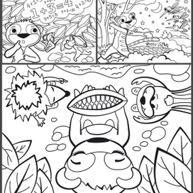 Раскраска. Приключения Рикки-Тикки