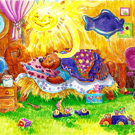 Как Солнце хотело поиграть с медвежонком.