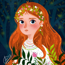 Настя в лесу