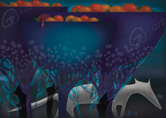 Апельсиновые деревья...