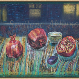 натюрморт с гранатами