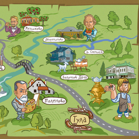 Карта литературного маршрута