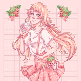 Клубничный коктейль