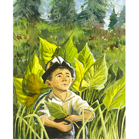 Иллюстрация к произведению Чингиза Айтматова "Белый Пароход"