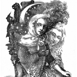 Иллюстрация к повести Ирины Сумароковой "Красные розы Казановы". Риточка-Генриетта.