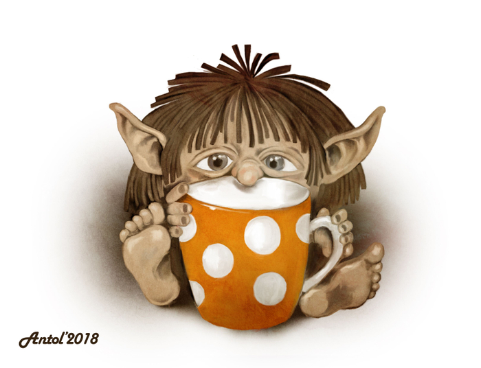 Бабоёжик с чаем
