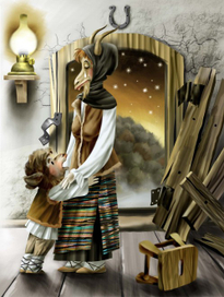 Крянгэ  Коза и 3 козленка