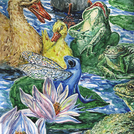 Иллюстрация к сказке "Лягушка"