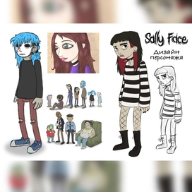 Дизайн персонажа для игры Sally Face