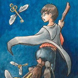 Иллюстрация для Inktober 2025 11. sting (ужалить)