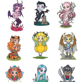 Наклейки фентези