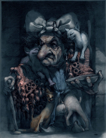 Старушка с кошками