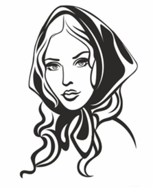 девушка в платочке