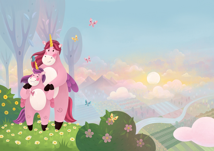 Единорожка с мамой