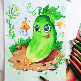 Веселый огуречик