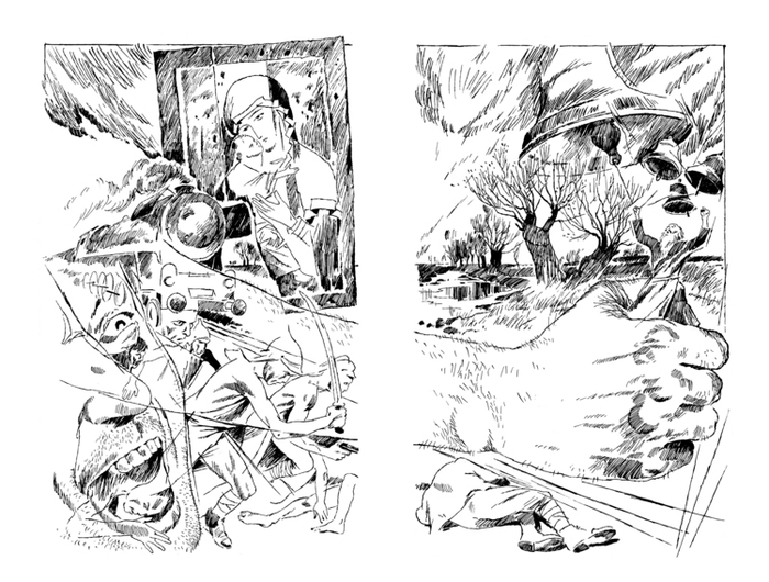 полосный разворот С.Буданцев "Мятеж"