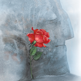 Иллюстрация к сказке Николая Плющенко "Роза и камень"