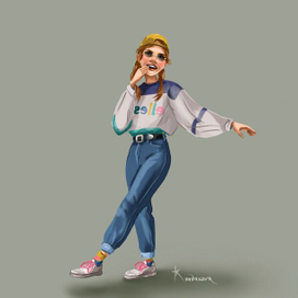 Девушка из 90х