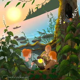 "Июль, вечер" или август )))