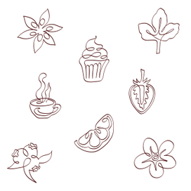 Коллекция лайн элементов для фона