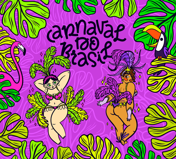 Beautiful dancers for the Brazilian Carnival poster.