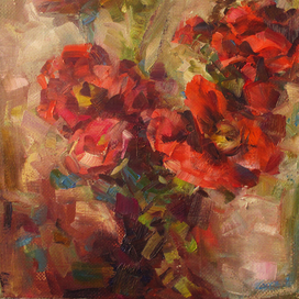 маки на солнце. этюд.