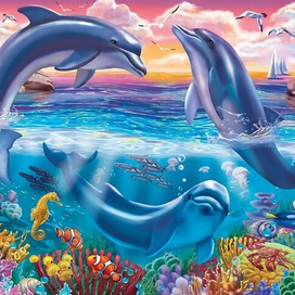 дельфинчики и не только..для пазлов