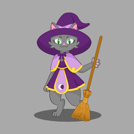 Cat witch concept