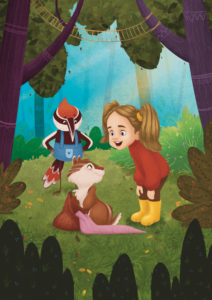 Маша, Дятел и Бурундук