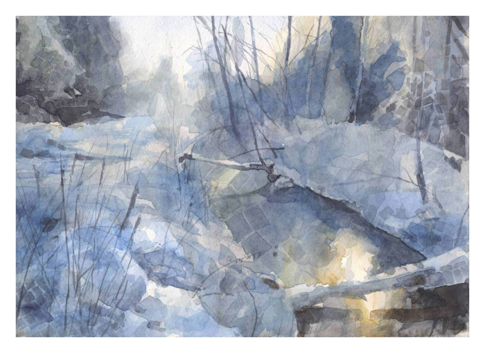 Зима. Река. №1