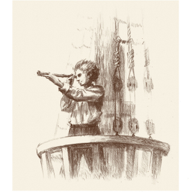 Иллюстрация к роману Жюля Верна "Пятнадцатилетний Капитан" (Дик Сэнд)