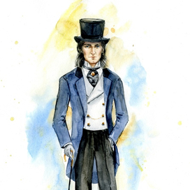 Николай Ставрогин  иллюстрация к роману "Бесы" Ф.М. Достоевского