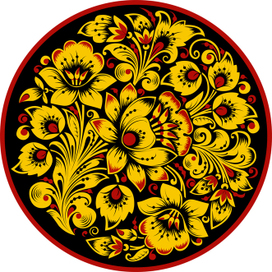 Русская народная Хохломская роспись 