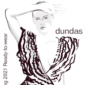 Digital illustration of fashion gilr