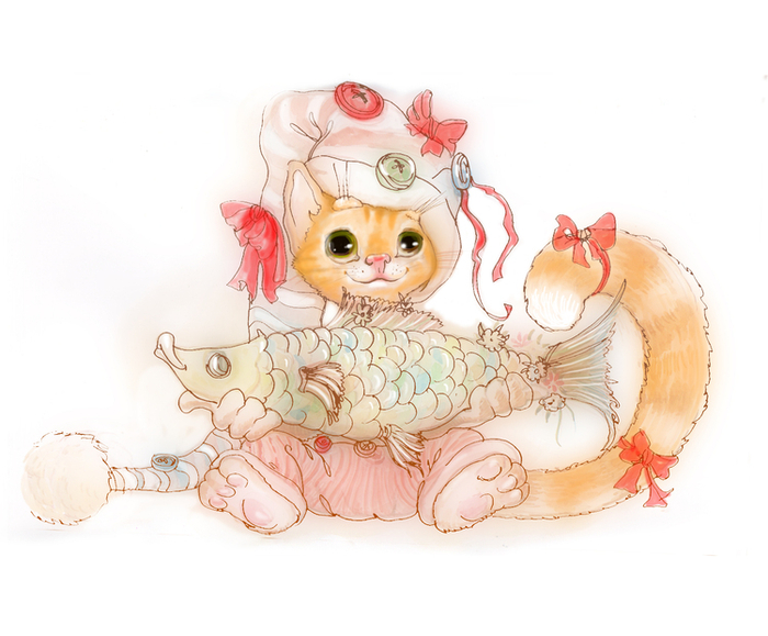 котя с рыбкой