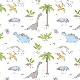 Детский паттерн Динозавры