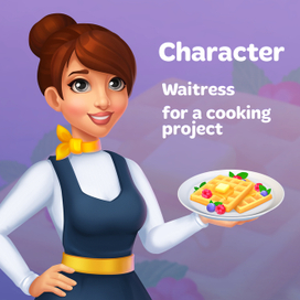 Character. Waitress for a cooking project