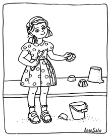 Раскраска. Песочница.