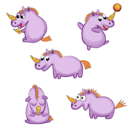 Стикеры Единорожек