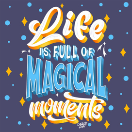 Магический леттеринг постер