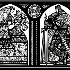 Две половины бумага ,маркер 80х38 2014.г