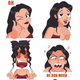 Векторные стикеры 