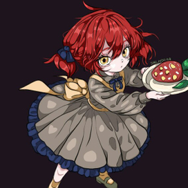 Девочка с красными волосами 