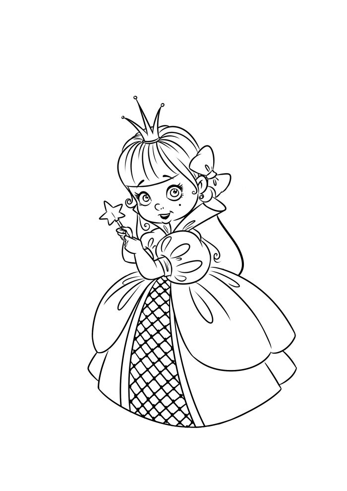 Принцесса раскраска